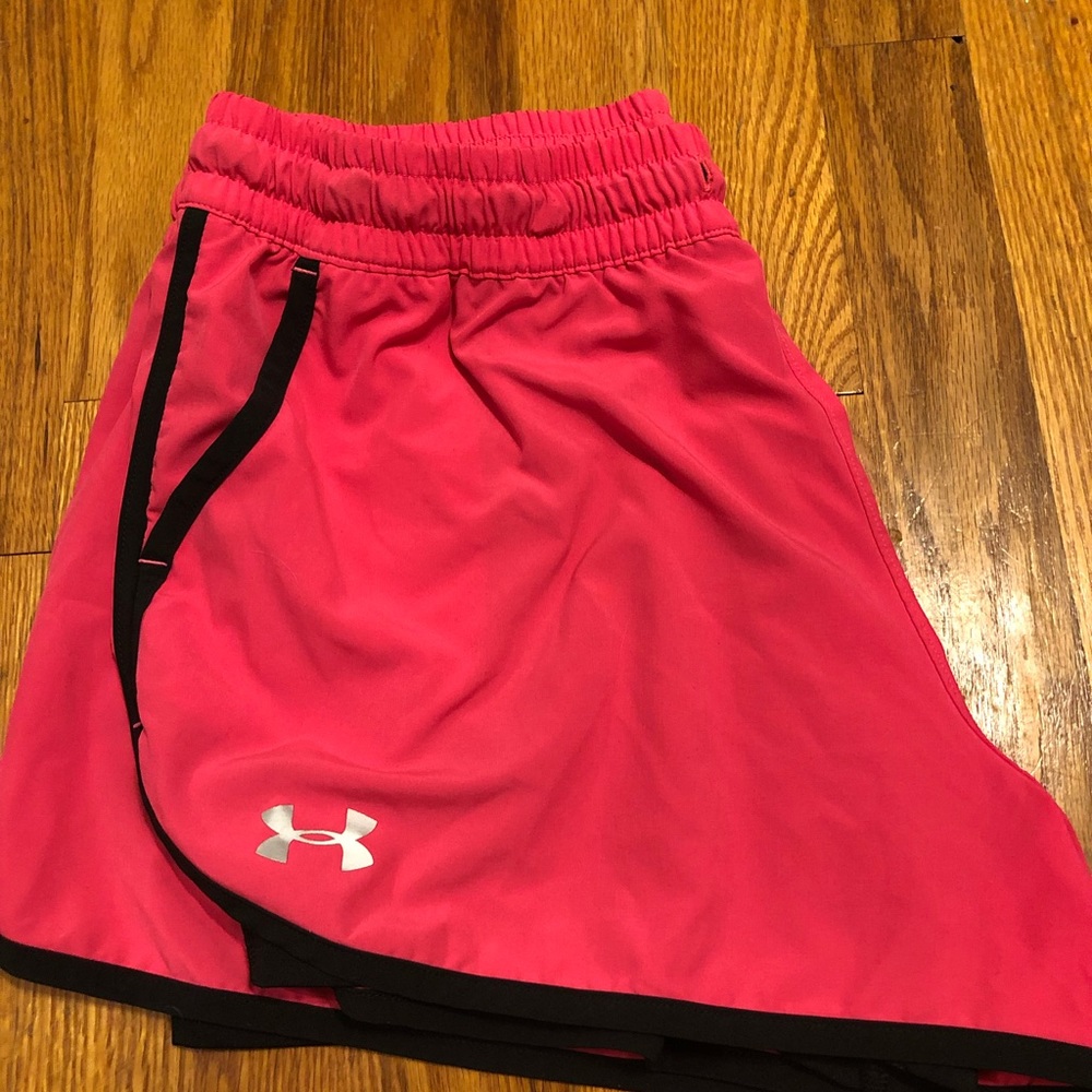 Women’s Pink and Black Under Armour Shorts